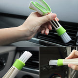 New Portable Double Ended Car Air Vent Slit Cleaner Brush