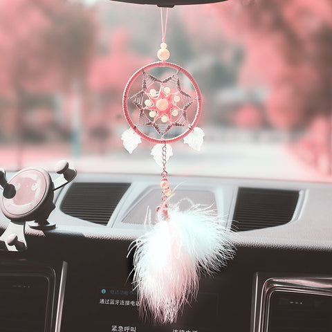 Dream Catcher Car Accessory For Girls Feather Car