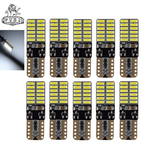 10 Pcs T10 LED Auto Lamp Car From Canbus