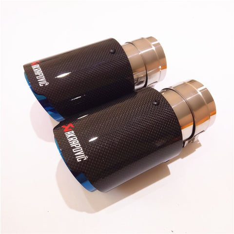 1 PCS  IN 54MM & OUT 89MM Akrapovic Glossy Carbon