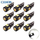 9PCS Auto LED Canbus T10 6 SMD