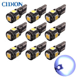9PCS Auto LED Canbus T10 6 SMD